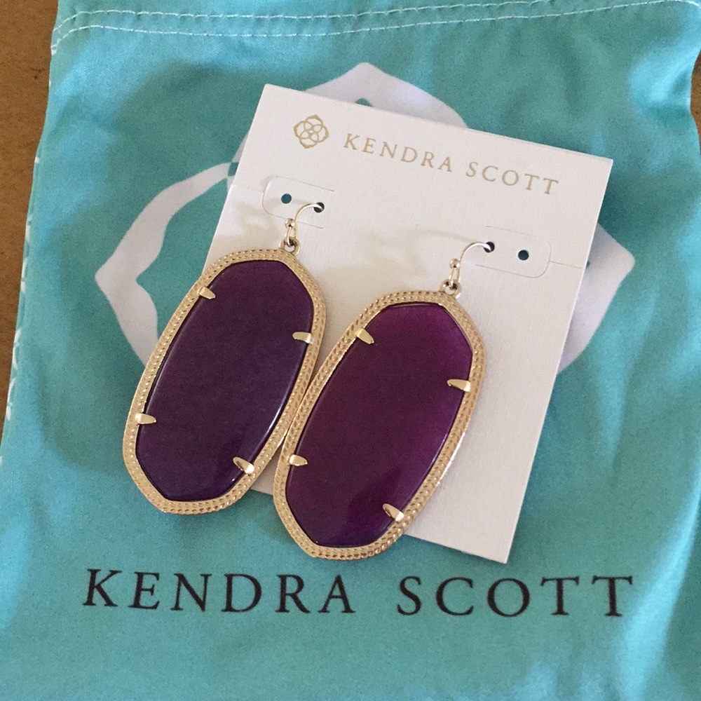 Kendra Scott Purple Jade Danielle earrings